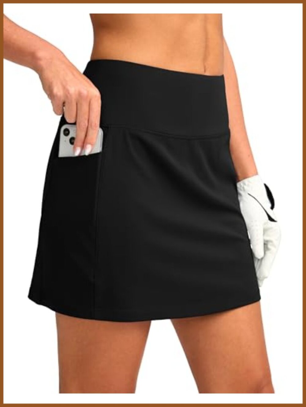 Women's Golf Skort with 4 Pockets High Waisted Stretchy Tennis Skirt